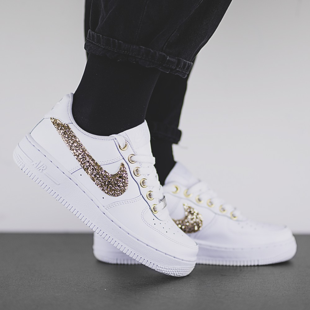 airforce nike look at her now sneakers personalizzate glitter da dressed