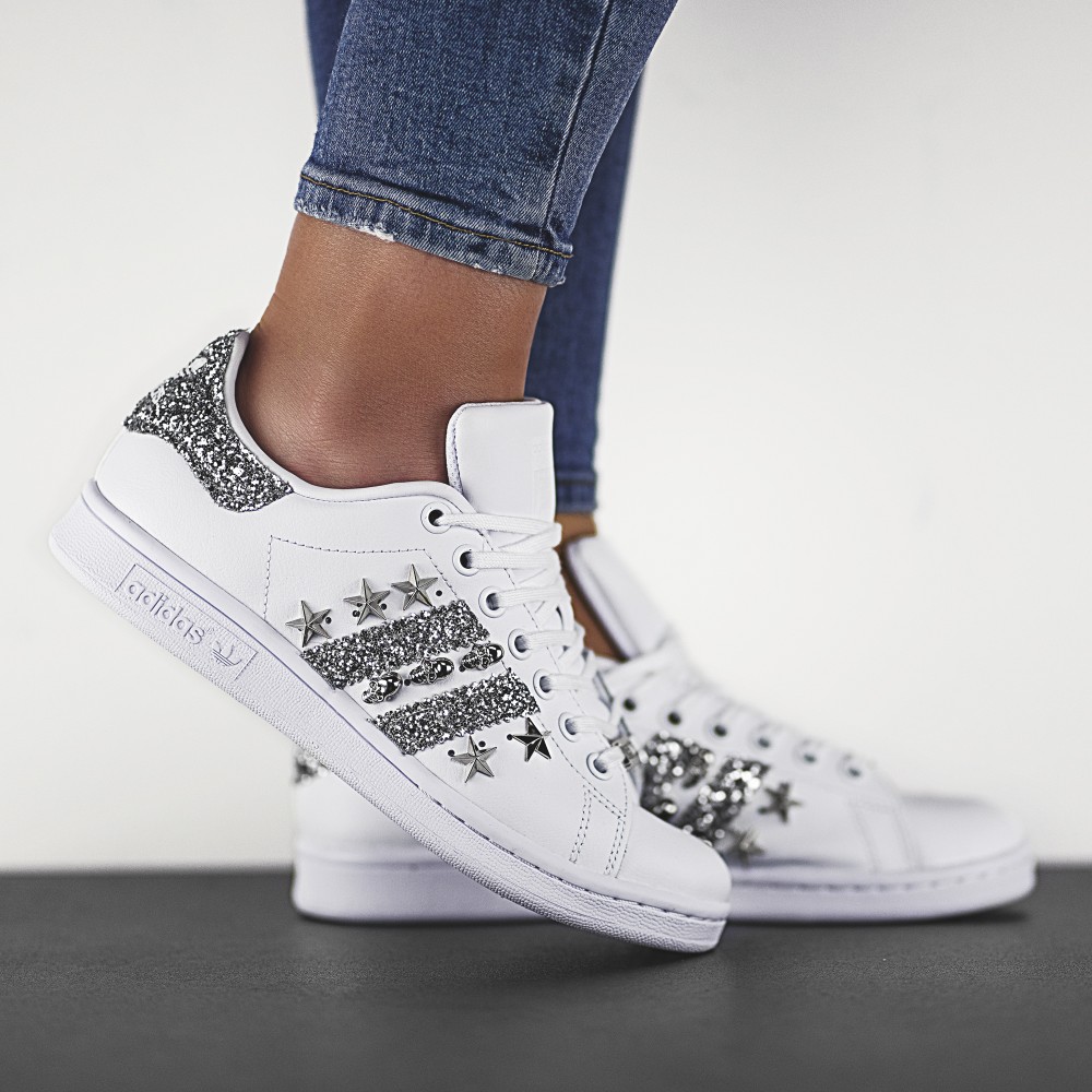 stan smith electricity adidas sneakers personalizzate glitter da dressed