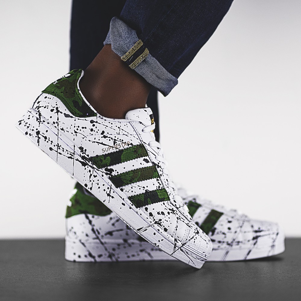 superstar fight club adidas sneakers personalizzate camouflage da dressed