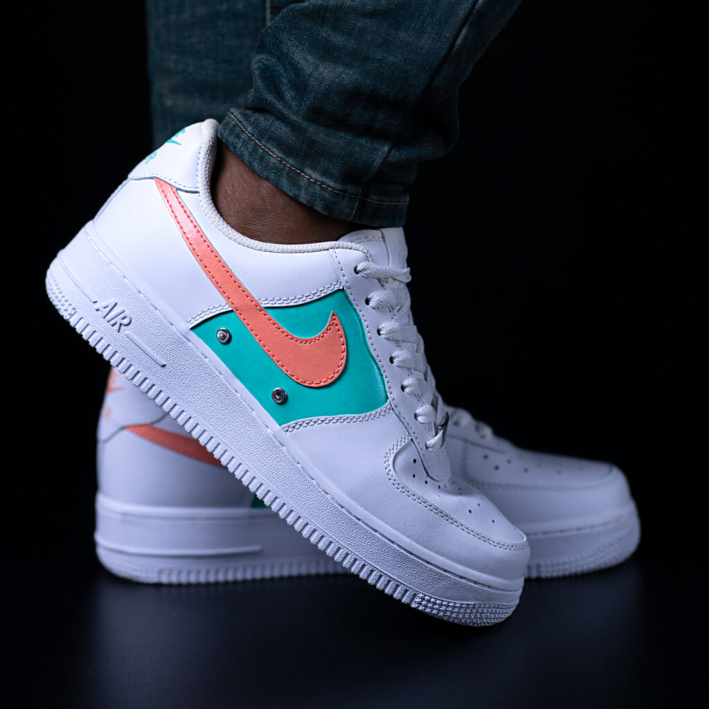 airforce nike movement sneakers personalizzate dipinte da dressed