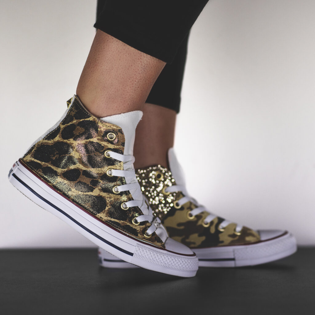 converse copines allstar sneakers personalizzate animalier da dressed