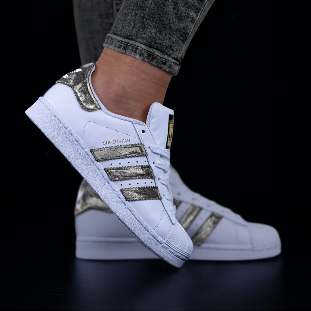 superstar glue adidas sneakers personalizzate velluto da dressed