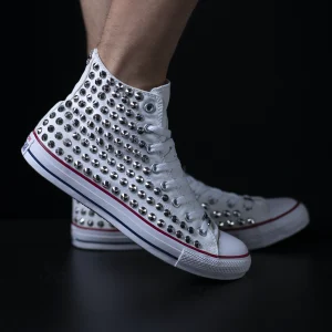 converse lonely boy allstar sneakers personalizzate borchie da dressed